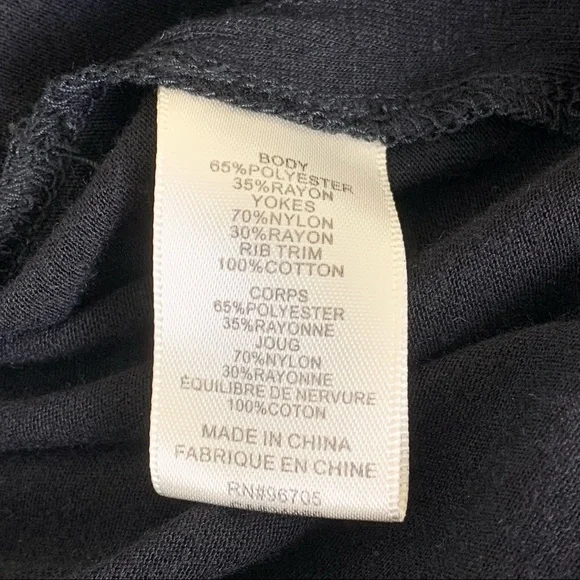 Rebecca Taylor Black Crewneck Lace Yoke 3/4 Sleeve - Picture 7 of 9